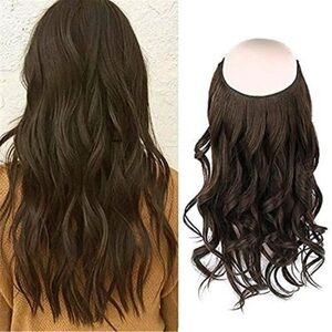 22 Inch Hair Extensions Real Human Hair, Dark Brown Color 130 Gram
